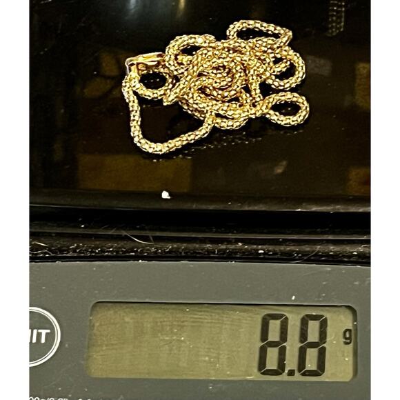 ITAOR Italy Sterling Silver Vermeil 925 Long Popcorn Chain Necklace - 30 in - Picture 15 of 15